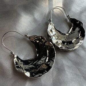 Zara crescent silver new earrings